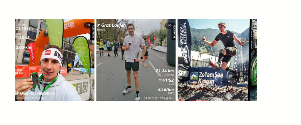 Diese Collage zeigt die Entwicklung eines Kunden