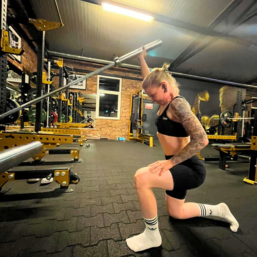 Kundin Tanja beim Training